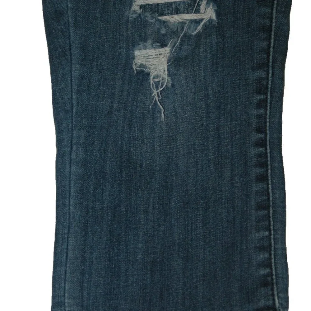 Judy Blue Jeans 9/29 Skinny Fit Capri Los Angeles Distressed Ripped and Tattered